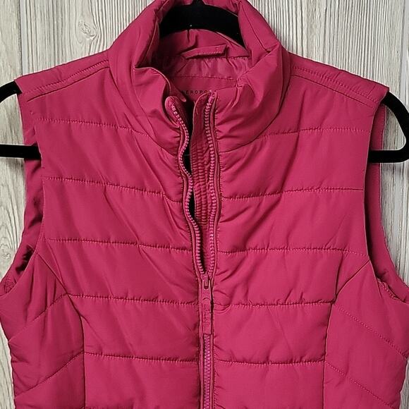Aeropostale Pink Puffer Full Zip Vest Womens Size Small - Picture 2 of 8
